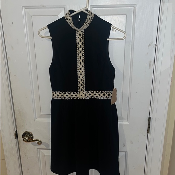 Altar'd State Black and Cream Sheath Mini Dress - Picture 1 of 9